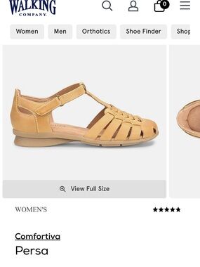 Comfortiva Persa Women’s Tan Leather T-Strap Sandals